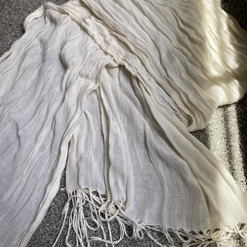 Ivory lightweight scarf